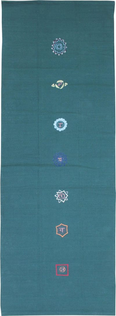 Yoga-Mad - Katoenen Yoga Deken - Chakra - Groen