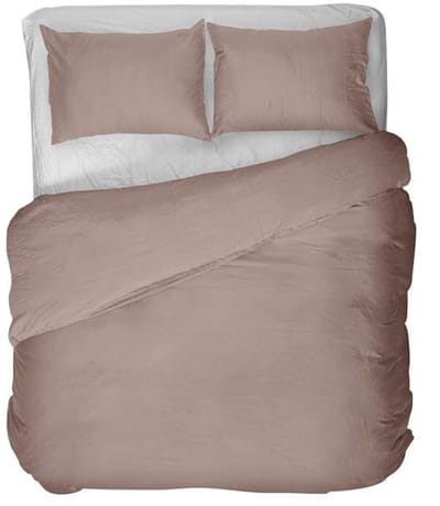 Kayori Naka Dekbedovertrek Katoen 140x200-220 + 1 sloop cm - Eenpersoons - GOTS Gecertificieerd Katoen - Burgundy