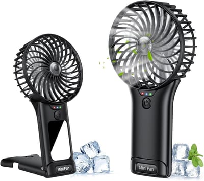 Solvix tafel ventilator geluidloos - Draagbare Ventilator - Zwart - USB Oplaadbaar - Stille Werking - Voor Buiten en Thuis