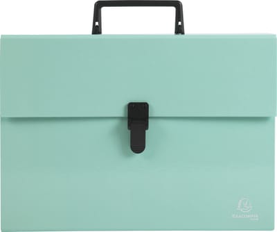 Exacompta 4x Sorteerkoffer met handvat 18 vakken Aquarel - Pastelgroen - 56763E