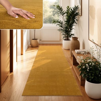 Paco Home Moderne woonkamer tapijt kortpolig wasbaar zacht uni effect bont antislip 80x150 cm