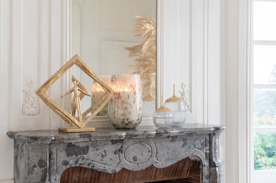 J-Line decoratie Koppel in Raam Modern - polyresin - goud