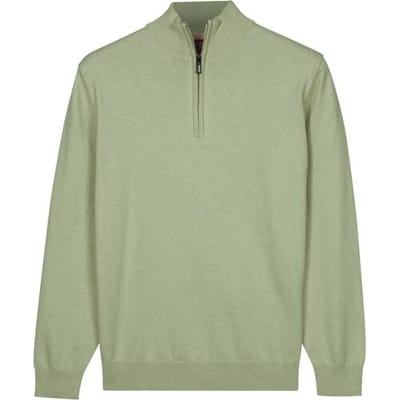 Baileys – Heren Trui – Half Zip Pullover – Pima Katoen – Groen – 618400-725