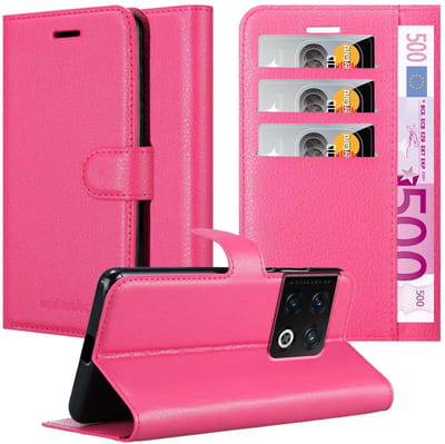 Cadorabo Hoesje geschikt voor OnePlus 10 PRO 5G in KERSEN ROZE - Beschermhoes met magnetische sluiting, standfunctie en kaartvakje Book Case Cover Etui