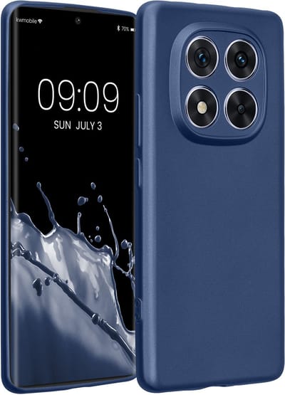 kwmobile metallic telefoonhoesje van TPU - geschikt voor Xiaomi Redmi Note 14 Pro 5G / Poco X7 - Flexible case voor smartphone - In metallic donkerblauw