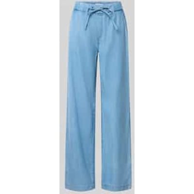 broek met wide fit van lyocellmix met tunnelkoord