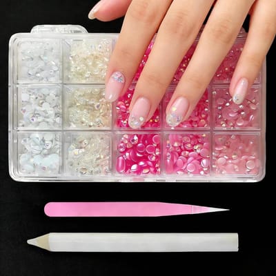 Ronde Strass Set - Kristallen Steentjes - Luxe Nagelkunst - 24 Vakken Inclusief Tools - 3000+ Stuks