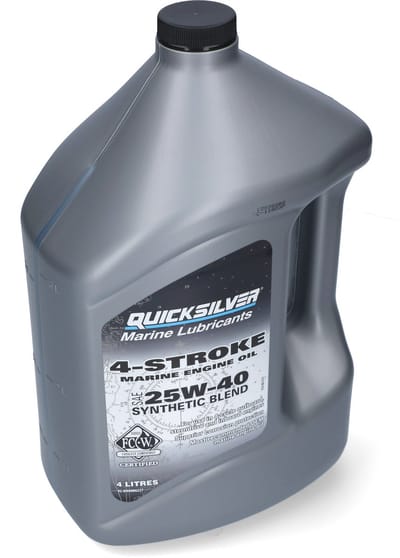 Quicksilver semi-synthetische viertaktolie voor binnenboord-/buitenboordmotoren 4L