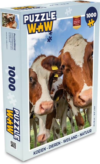 Puzzel Koeien - Dieren - Weiland - Natuur - Legpuzzel - Puzzel 1000 stukjes volwassenen