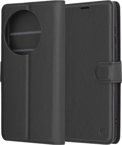Hoesje geschikt voor OnePlus 13 - Techsuit Leather Folio Book Wallet Case - Zwart