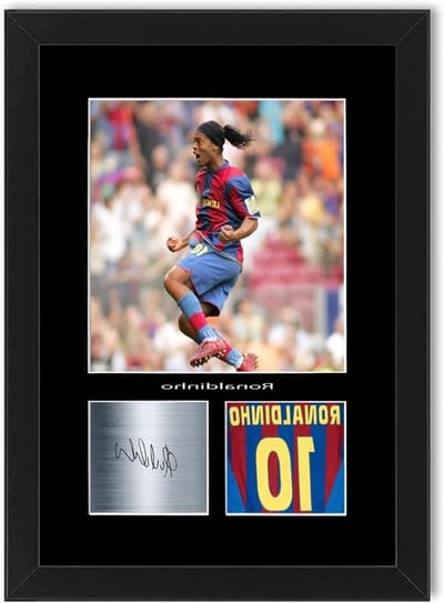 Voetballer Poster - Gesigneerde Foto - Fan Decoratie - Professionele Print - A4 Formaat - Zwart
