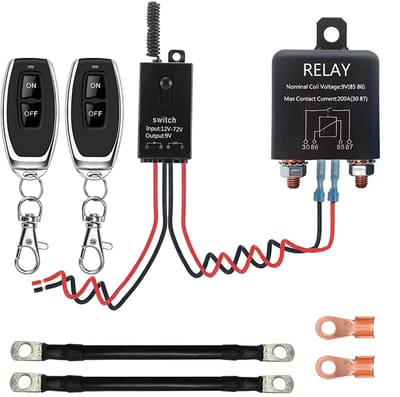 Draadloze Accu Schakelaar Afstandsbediening 200A - DC 12V-72V - Voor Auto, Boot en Zware Apparatuur