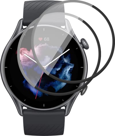Screenprotector geschikt voor Amazfit GTR 3 / GTR 3 Pro - PET Glasfolie Full Screen Protector - 2 Stuks