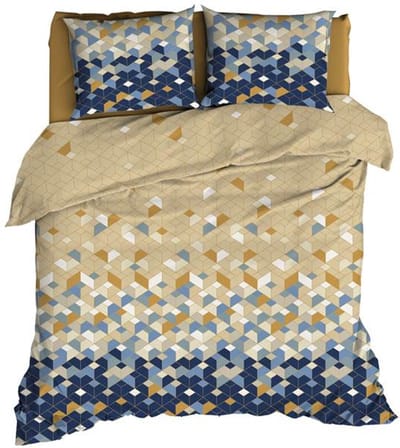 Satin d'Or Scoop Dekbedovertrek - Extra breed - 260x200/220 cm - Blauw