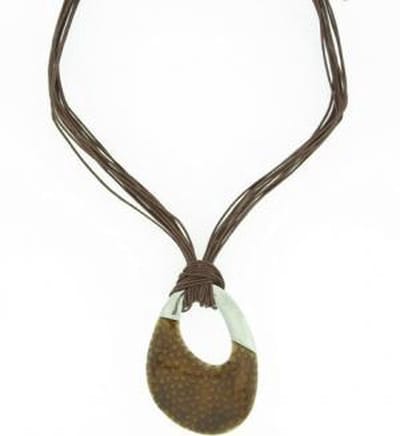 Behave - Korte ketting dames met bruine hanger