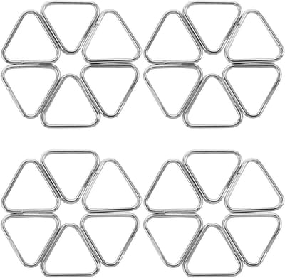 Camera Strap Ring - Driehoek Lus - Veilig Bevestigen - Snelontgrendelingssysteem - 30 Stuks - Zilver