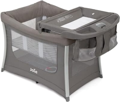 Reisbed - Babyledikant - Slapen en Spelen - Compact Opvouwbaar - 128x81x86 cm - Nickel