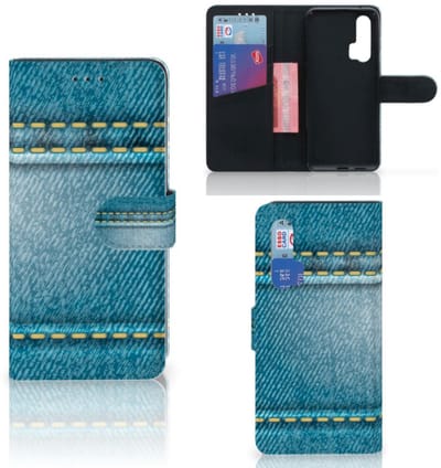 Honor 20 Pro Wallet Case met Pasjes Jeans
