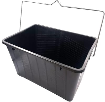 Wateremmer - Schoonmaak emmer - Schoonmaken - Sterke metalen handgreep - 15 liter - Zwart