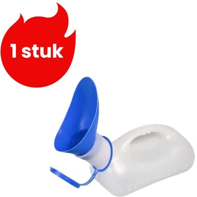 1 stuk - 1000ml kunststof urinoir - unisex urinoir - autourinoir met connector - wit