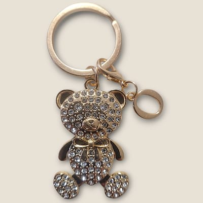 Sleutelhanger Beertje met Letter O - Gepersonaliseerd - Persoonlijk cadeau - Verjaardagscadeau - Kraamcadeau - Persoonlijk geschenk - Tashanger - Sleutelhanger
