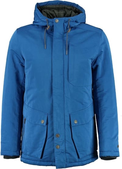 Cast Iron - Heren Jas winter Mountaineer Parka - Blauw - Maat S