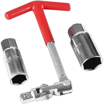 Cosensi- Bougiesleutel set - Roestvrijstalen Bougiesleutel - Antislip T-greep - Flexibele Sleutel - Doppen 16mm/21mm - Schokbestendig en comfortabel in gebruik - Bougieverwijderaar