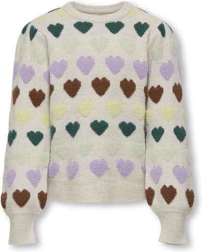 ONLY KOGHEARTBEAT LS O-NECK KNT Meisjes Trui - Maat 146/152