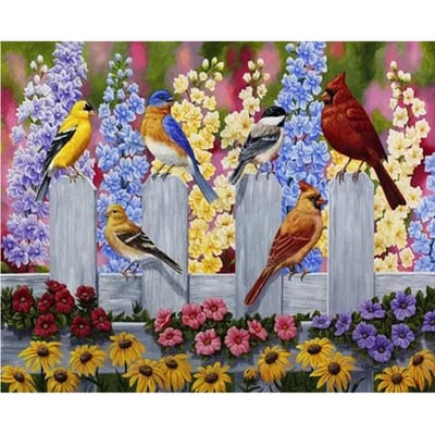 ronde 5D Diy Diamond Schilderen bloem vogel Diamant Borduren Kruissteek Strass 20X30CM gray