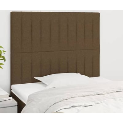 Maison Exclusive - Tête de lit marron foncé 100x5x118/128 cm Tissu
