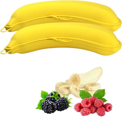 Famanu – Set van van van 2 bananenhouders – Ademende fruitzakken – Herbruikbare tassen voor keuken of onderweg