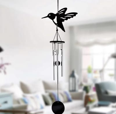 Nature's Melody OT14HB Garden Ornament tunes hummingbird 14" /38cm Musical Ornament Windchime mini windgong  kolibrie met rustgevend geluid.
