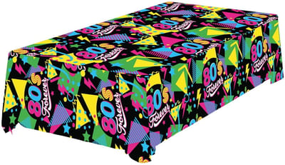 Fiestas Guirca - Papieren tafelkleed 80's Forever - 137 x 274 cm
