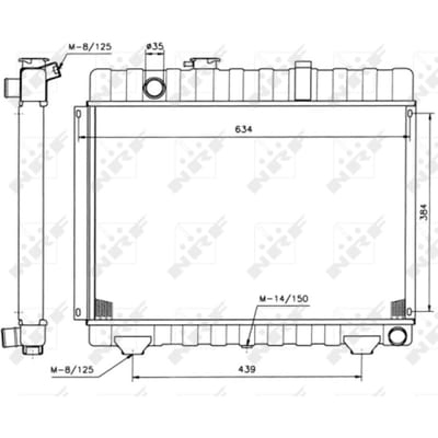 Radiator, motorkoeling NRF 504236