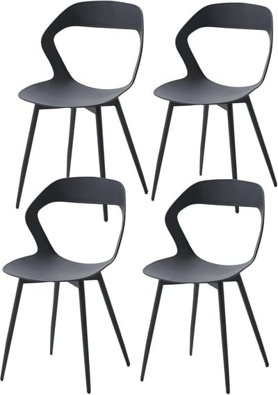 Stijlvolle Tuinstoelen Set van 4 - Duurzame Polypropyleen Stoelen voor Tuin, Patio en Balkon