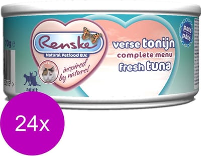 Renske Kat Adult Verse 70 g - Kattenvoer - 24 x Tonijn