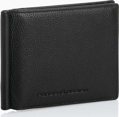 PORSCHE DESIGN Leren Dollarclip Voyager Wallet 4 Black Zwart