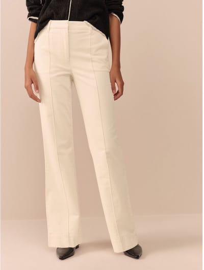 Next - Dames - N. Premium corduroy bootcut broek - Crème