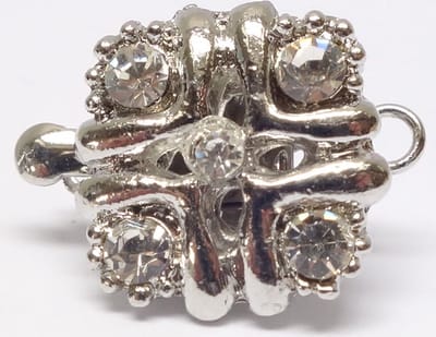 Art & Pearls Juwelensluitingen met Bergkristal – 15 Stuks – 12 x 17 mm – Platinum Plated – Anti-allergisch – Sieradensluitingen voor Armbanden en Kettingen