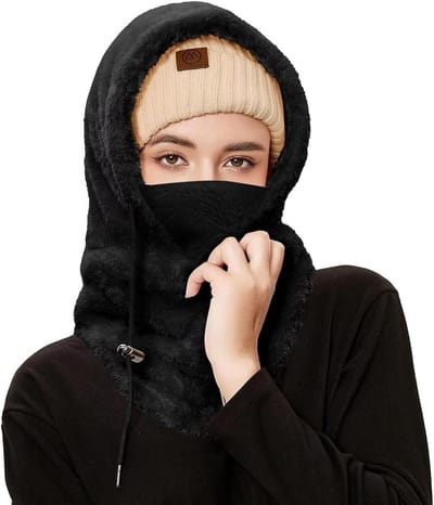 Winter Thermo Fleece Balaclava Hoed met Nekwarmer voor Fietsen, Motorrijden en Wandelen - Winddicht en Warm Ski Masker voor Koude Dagen