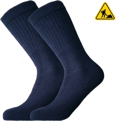 6 Paar Werksokken - katoen - Unisex - Marinblauw - Maat 39-42