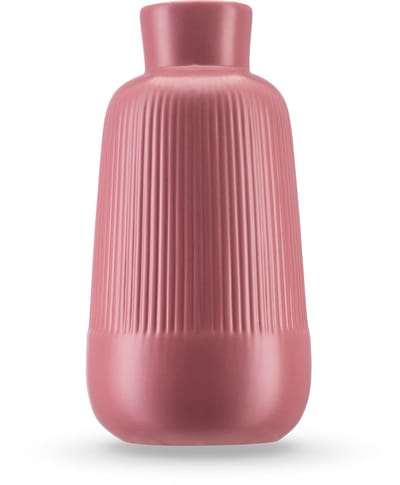 Easyplants | Vaas Notes 25 cm oud roze | Keramiek | Rechthoek | oud roze | Japandi stijl | Design Vaas