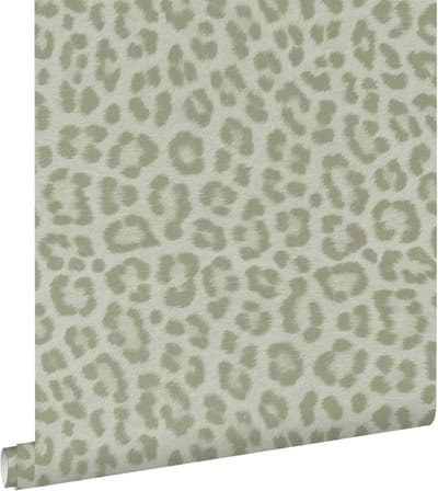 ESTAhome behang panterprint vergrijsd groen - 53 cm x 10.05 m - 139966