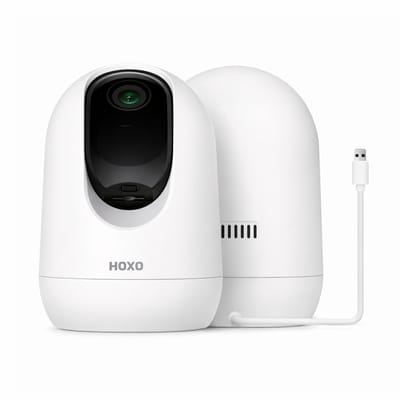HOXO HX-GD006 WiFi Beveiligingscamera Binnen – 3MP – 360° Draaibaar – Nachtzicht – Bewegings- & Persoonsdetectie – 2-Weg Audio – App – Wit