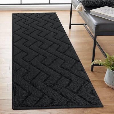 Loper, antislip, 50 x 120 cm absorberend vuil-vasthoudende vloerkleed, duurzame rubberen achterkant, zacht, machinewasbaar, lange deurmat, tapijtloper voor ingang, wasruimte, hal, terraskamer