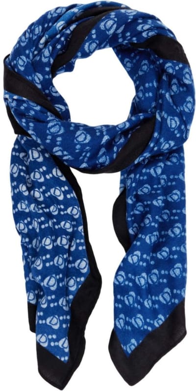 Desigual sjaal Accessories Fabric Rectangle Foulard Navy blauw