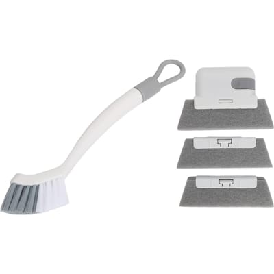 Ensemble de Nettoyage de Rainures de Fenêtre Détachable Lavable Élimine les Saletés Brosse Nettoyante pour Rails pour Maison Voiture