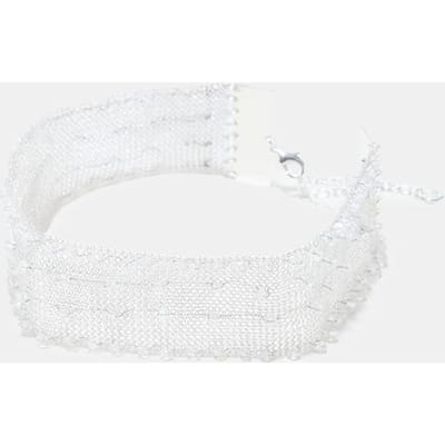 Stradivarius Korte choker van metaalgaas  Grijs OS