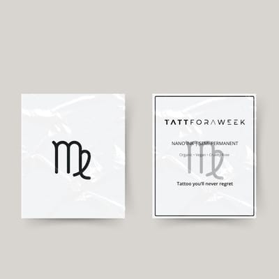 Tijdelijke tattoo sterrenbeeld maagd | Neptattoo volwassenen | Tijdelijke tattoo voor volwassenen | Temporary tattoo | Plaktattoos voor volwassenen | Neptattoos | Probeer zorgeloos een tattoo | tattforaweek