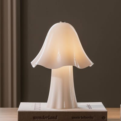 Globen Lighting tafellamp Bello wit, hoogte 30 cm, glas/metaal